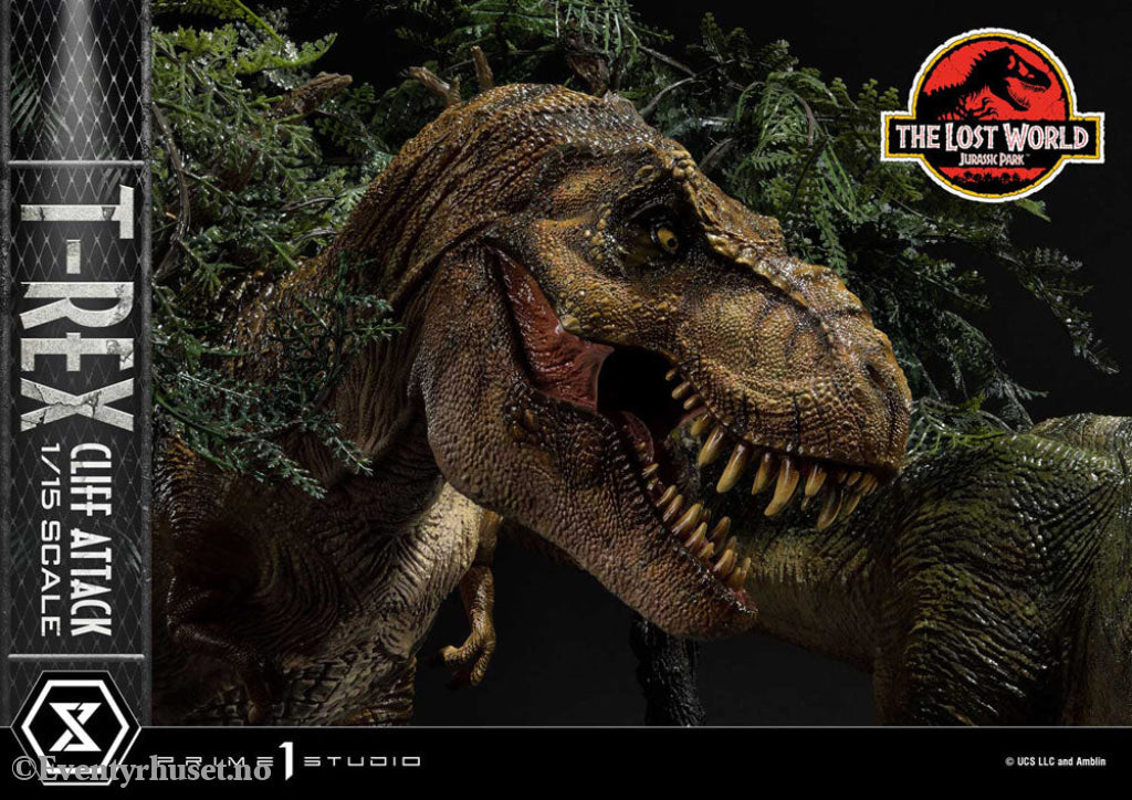 Jurassic World: The Lost World Statue 1/15 T-Rex Cliff Attack 53 cm Collectibles
