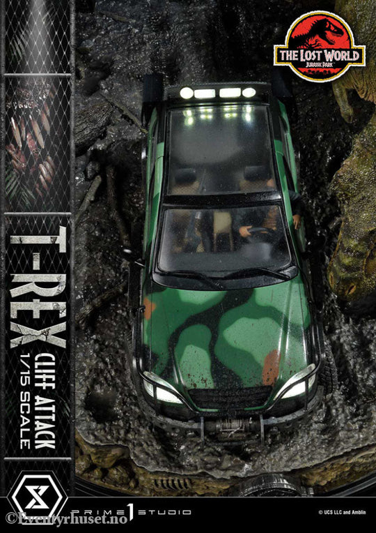 Jurassic World: The Lost World Statue 1/15 T-Rex Cliff Attack 53 cm Collectibles
