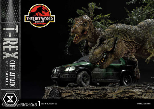 Jurassic World: The Lost World Statue 1/15 T-Rex Cliff Attack 53 cm Collectibles