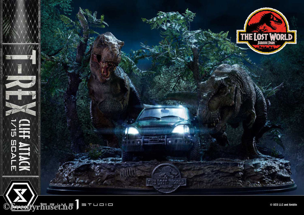 Jurassic World: The Lost World Statue 1/15 T-Rex Cliff Attack 53 cm Collectibles