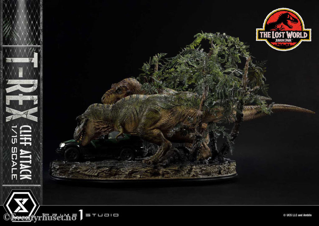Jurassic World: The Lost World Statue 1/15 T-Rex Cliff Attack 53 cm Collectibles