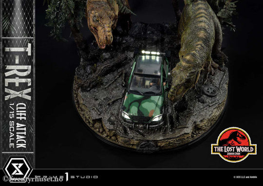 Jurassic World: The Lost World Statue 1/15 T-Rex Cliff Attack 53 cm Collectibles