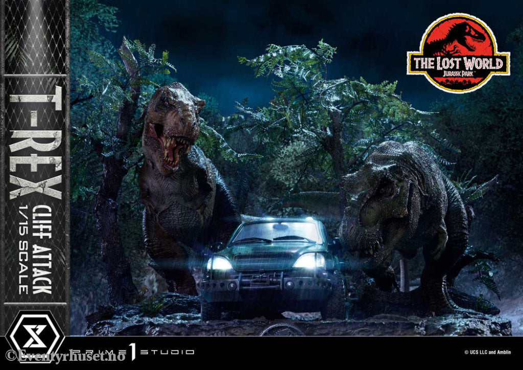 Jurassic World: The Lost World Statue 1/15 T-Rex Cliff Attack 53 cm Collectibles