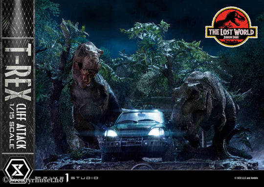 Jurassic World: The Lost World Statue 1/15 T-Rex Cliff Attack 53 cm Collectibles