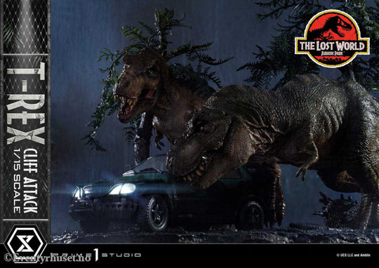 Jurassic World: The Lost World Statue 1/15 T-Rex Cliff Attack 53 cm Collectibles