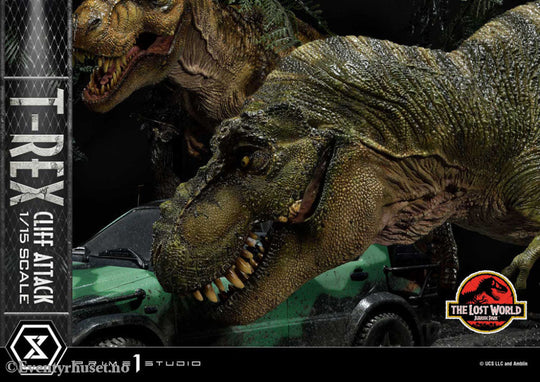 Jurassic World: The Lost World Statue 1/15 T-Rex Cliff Attack 53 cm Collectibles