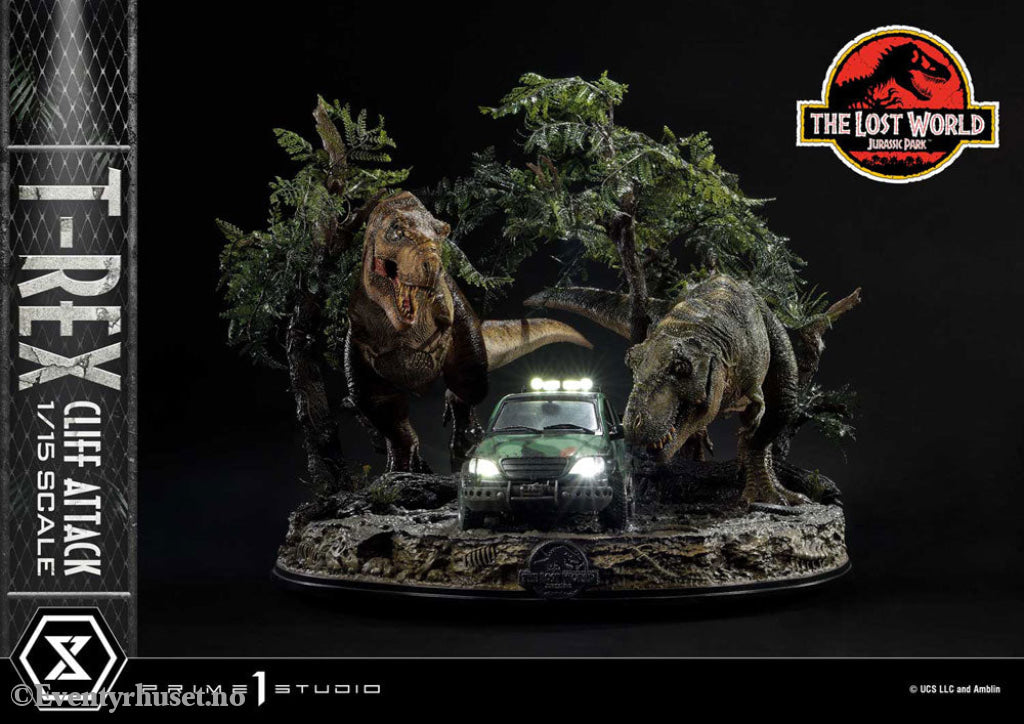 Jurassic World: The Lost World Statue 1/15 T-Rex Cliff Attack 53 cm Collectibles