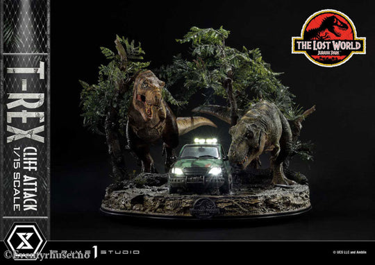 Jurassic World: The Lost World Statue 1/15 T-Rex Cliff Attack 53 cm Collectibles