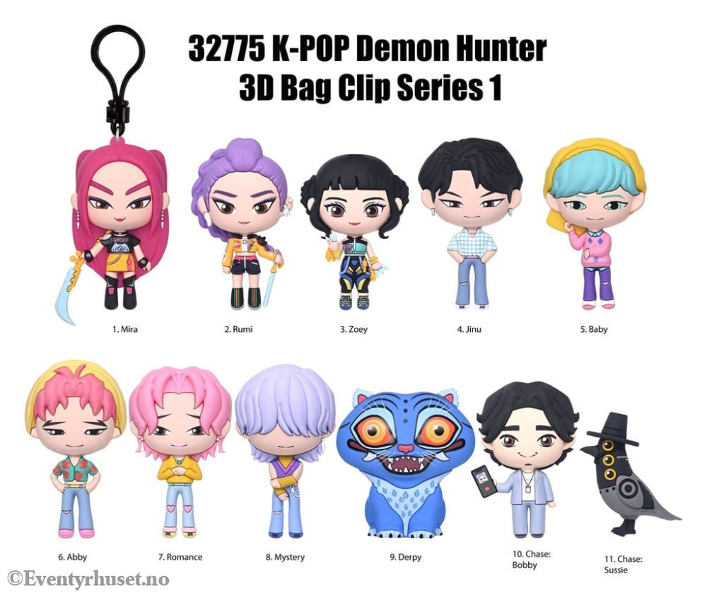 K-Pop Demon Hunter 3D Foam Bag Clips Series 1 Display (24) Fashion & Accessories