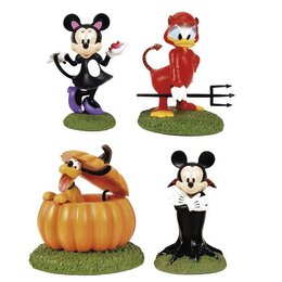 Ready for Tricks & Treats. (set of 4) Halloween. 7,5 cm.