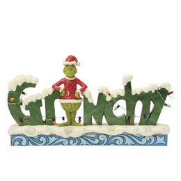 Grinch with Grinchy Sign. 18 cm.