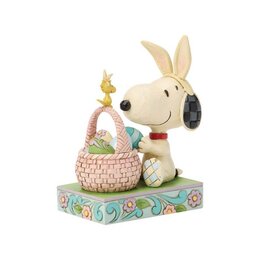 EARS TO YOU! (SNOOPY WITH BASKET OF EASTER EGGS FIGURINE) 13 CM.
