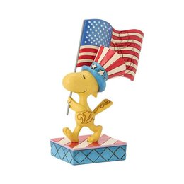 SWEET LIBERTY (PATRIOTIC WOODSTOCK WITH FLAG FIGURINE) 11 CM.