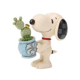 SNOOPY WITH PLANT FIGURINE 8,5 CM.