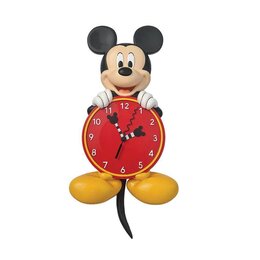 MICKEY MOUSE WALL CLOCK. BRUGER 1 X AA BATTERI (ER IKKE INCL.) H: 30,5 CM.