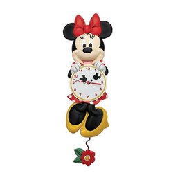 MINNIE MOUSE WALL CLOCK. BRUGER 1 X AA BATTERI (ER IKKE INCL.) H: 35 CM.