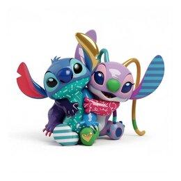 STITCH & ANGEL LOVE FIGURINE. H 17 CM