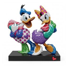 DONALD & DAISY LOVE FIGURINE. H 17 CM