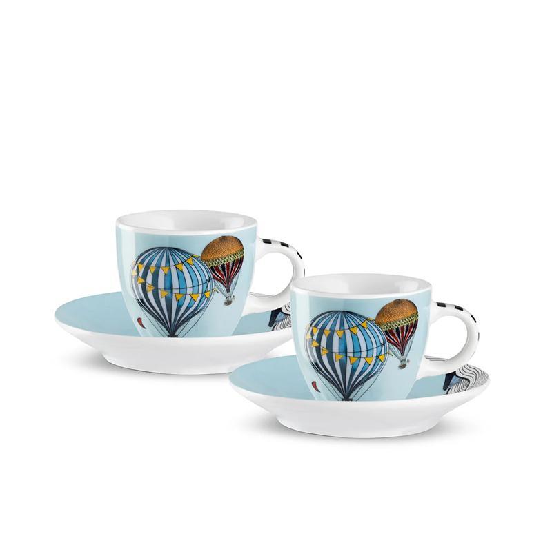 COFFEE CUP 2 PC. SET. LIGHT BLUE. GIRAMONDO 80 ML.