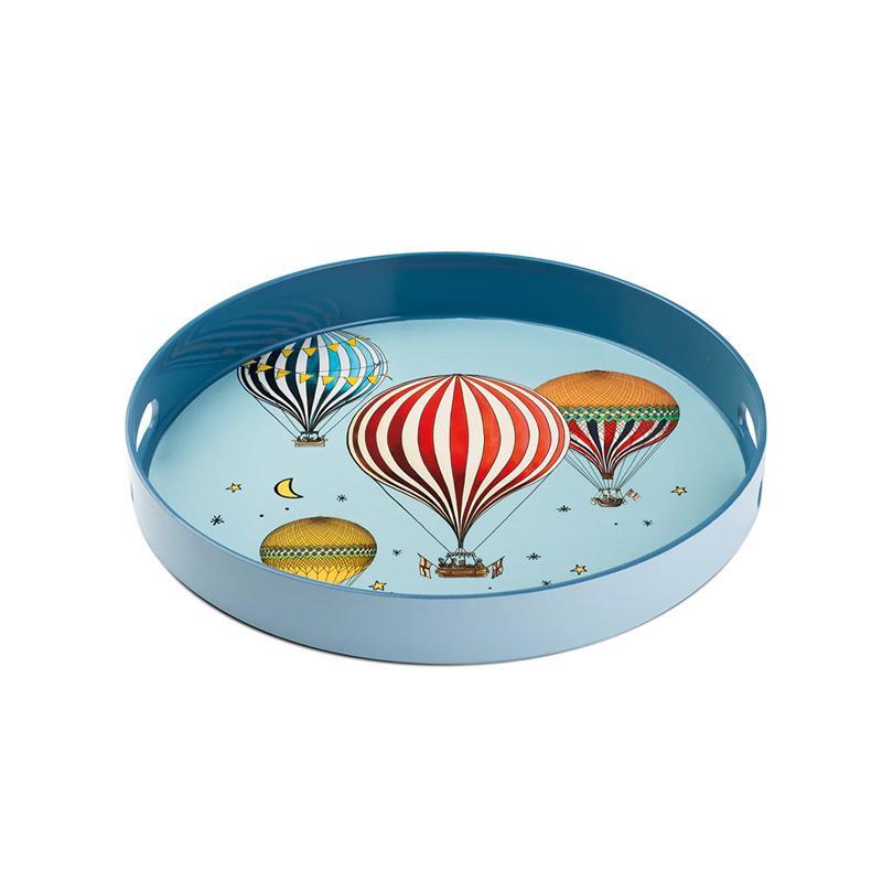 ROUND TRAY, LIGHT BLUE. GIRAMONDO. Ø= 30,5 CM. (POLYPROPYLENE)