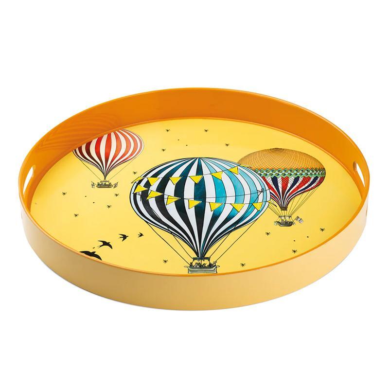 ROUND TRAY, YELLOW. GIRAMONDO. Ø= 37,5 CM. (POLYPROPYLENE)
