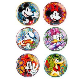 SET 6 MIXED DESSERT PLATES HOME. Ø = 19 CM.