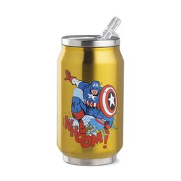 WATER BOTTLE, MARVEL, CAPTAIN AMERICA. KIT 3 PCS. 350 ML.