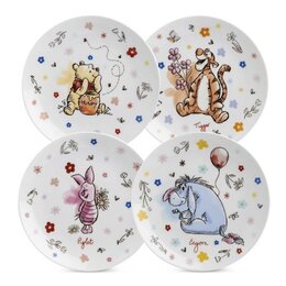 DESSERT PLATE 4 PC. WINNIE/PIGLET/TIGGER/EEYORE 19 CM. 100 YEARS BIRTHDAY