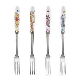DESSERT FORK 4 PC. WINNIE/PIGLET/TIGGER/EEYORE 100 YEARS BIRTHDAY