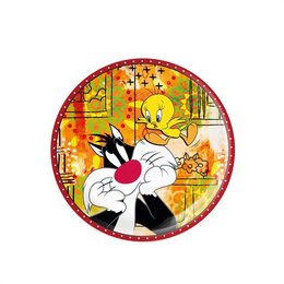 DESSERT PLATE SYLVESTER & TWEETY Ø = 19 CM. LOONEY TUNES