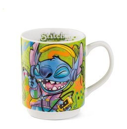STACKABLE MUG STITCH, GREEN ML. 350