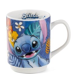 STACKABLE MUG STITCH, BLUE ML. 350