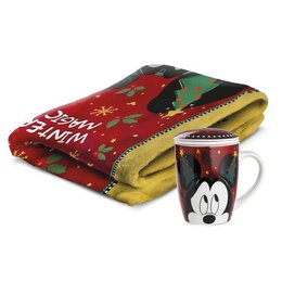 PLAID (130X160 CM.) + INFUSION CUP (ML 430) MICKEY MOUSE SET