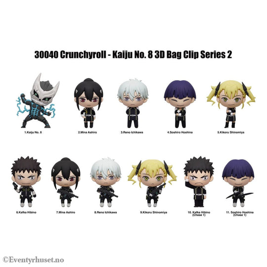 Kaiju No. 8 PVC Bag Clips Series 2 Display (24) Fashion & Accessories