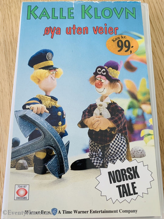 Kalle Klovn. 1989. Øya Uten Veier. Vhs. Vhs