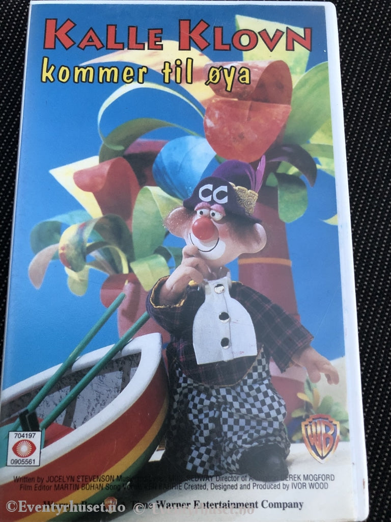 Kalle Klovn Kommer Til Øya. 1989. Vhs. Vhs