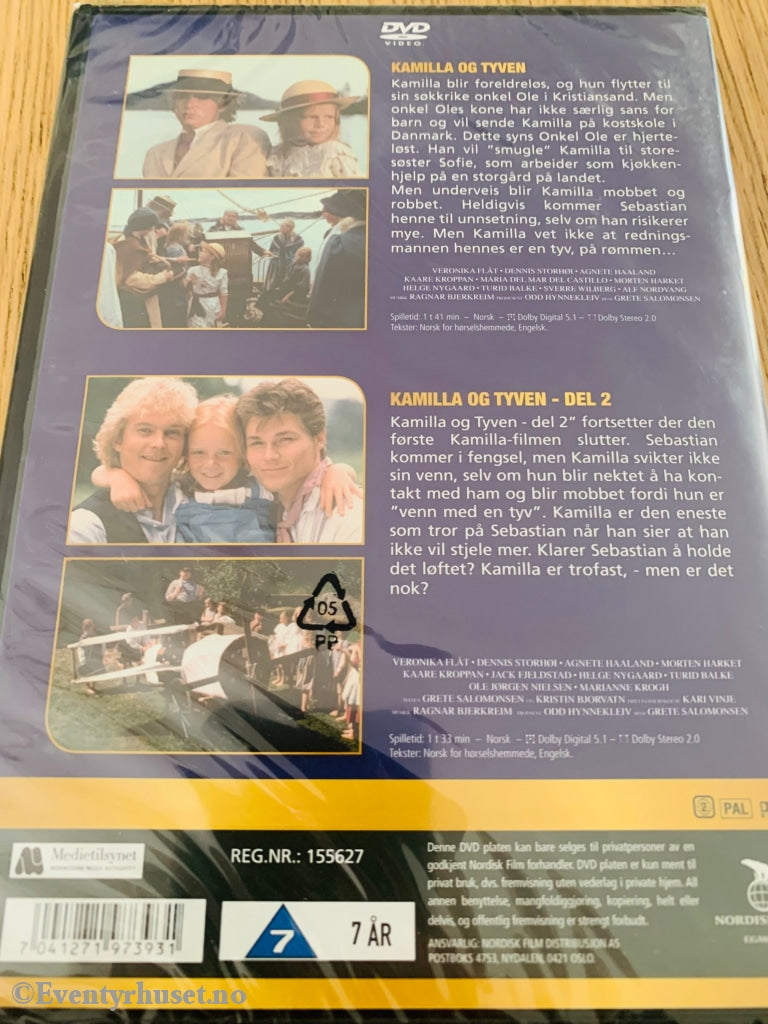 Kamilla Og Tyven. Del 1 & 2. Dvd. Ny I Plast! Dvd