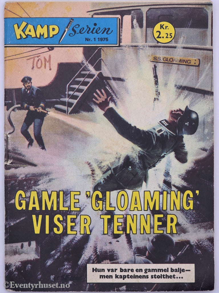 Kamp-serien, nr. 1 1975. Gamle 'Gloaming' viser tenner. Hefte.