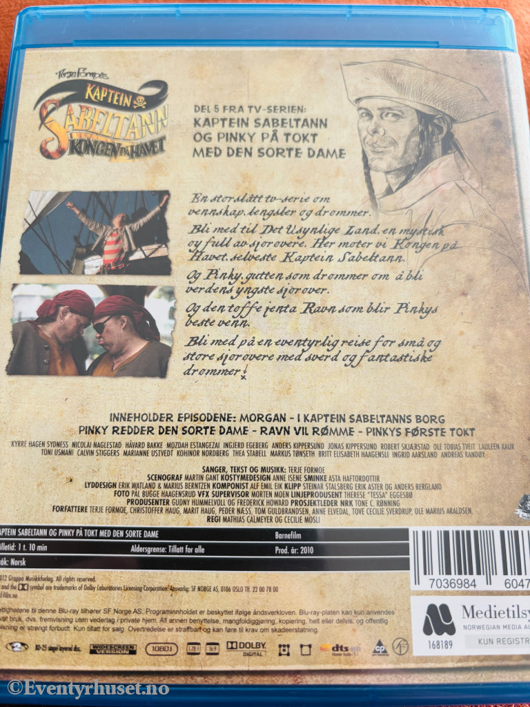 Kaptein Sabeltann og Pinky på tokt med Den Sorte Dame. Blu-ray Disc.