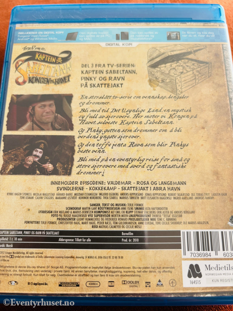 Kaptein Sabeltann og Ravn på skattejakt. Blu-ray Disc.