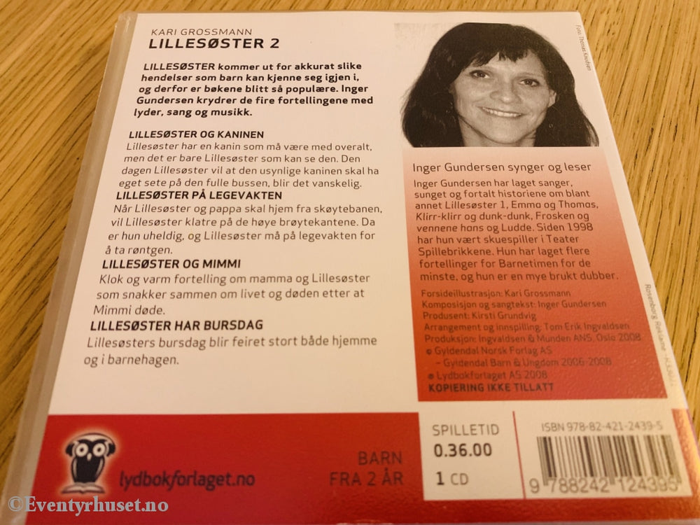 Kari Grossmann. Lillesøster 2. Lydbok På Cd.