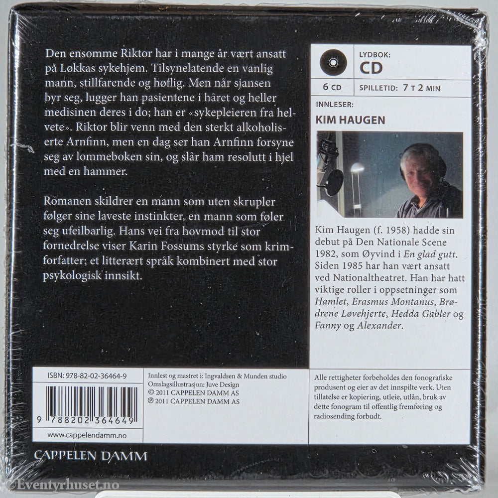 Karin Fossum (2011). Jeg kan se i mørket. Lydbok på CD. Ny i plast!