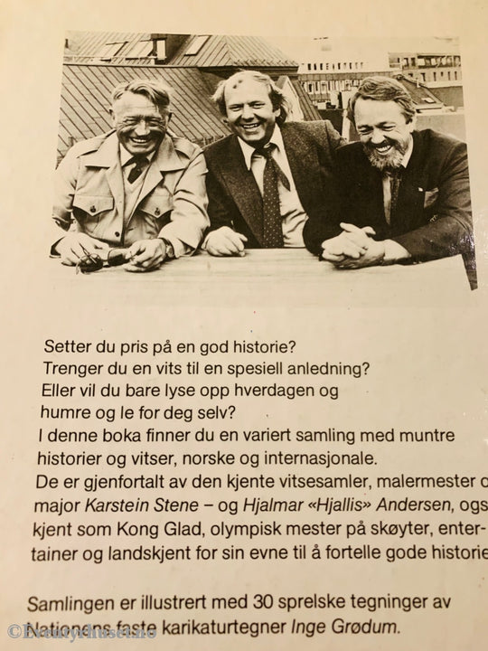 Karstein Sten Hjalmar Hjallis Andersen Og Inge Grødum. Den Store Vitseboka 1984. Fortelling