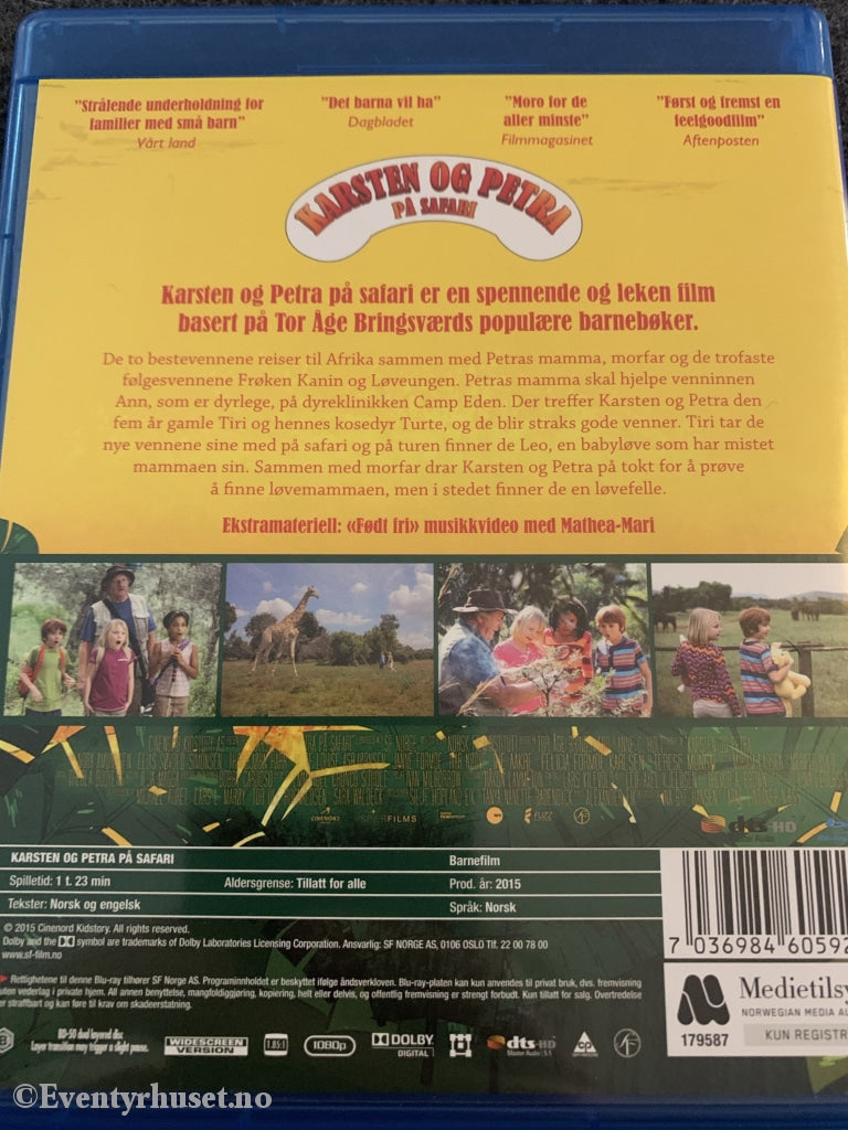 Karsten Og Petra På Safari. 2015. Blu-Ray. Blu-Ray Disc