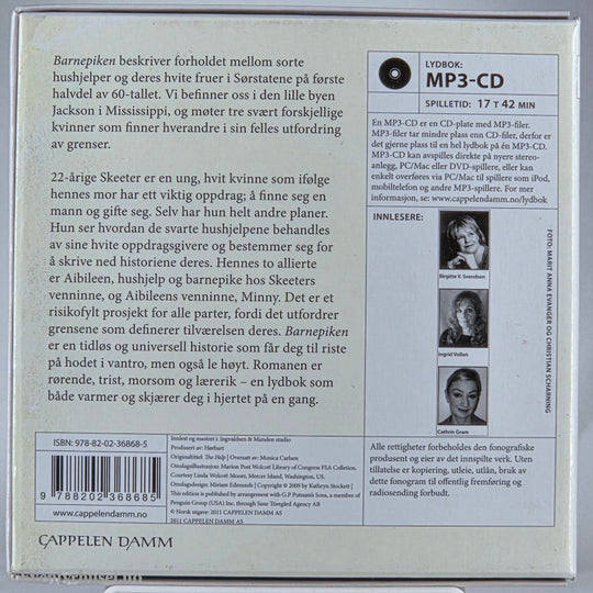 Kathryn Stockett 2009 Barnepiken. Lydbok på CD.