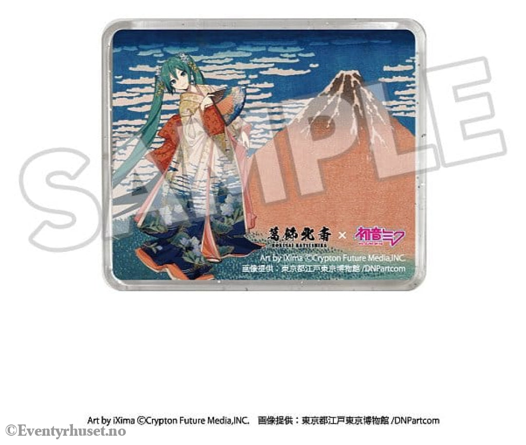 Katsushika Hokusai x Hatsune Miku 3D Magnet Thirty-six Views of Mount Fuji Fine Wind Clear Morning Home & Gifts