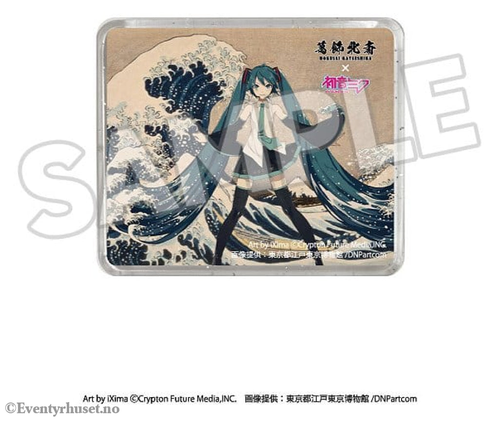 Katsushika Hokusai x Hatsune Miku 3D Magnet Thirty-six Views of Mount Fuji The Great Wave off Kanagawa Home & Gifts