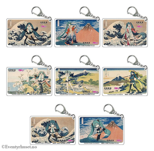 Katsushika Hokusai x Hatsune Miku Acrylic Keychains Blind Box Assortment (8) Manga & Anime