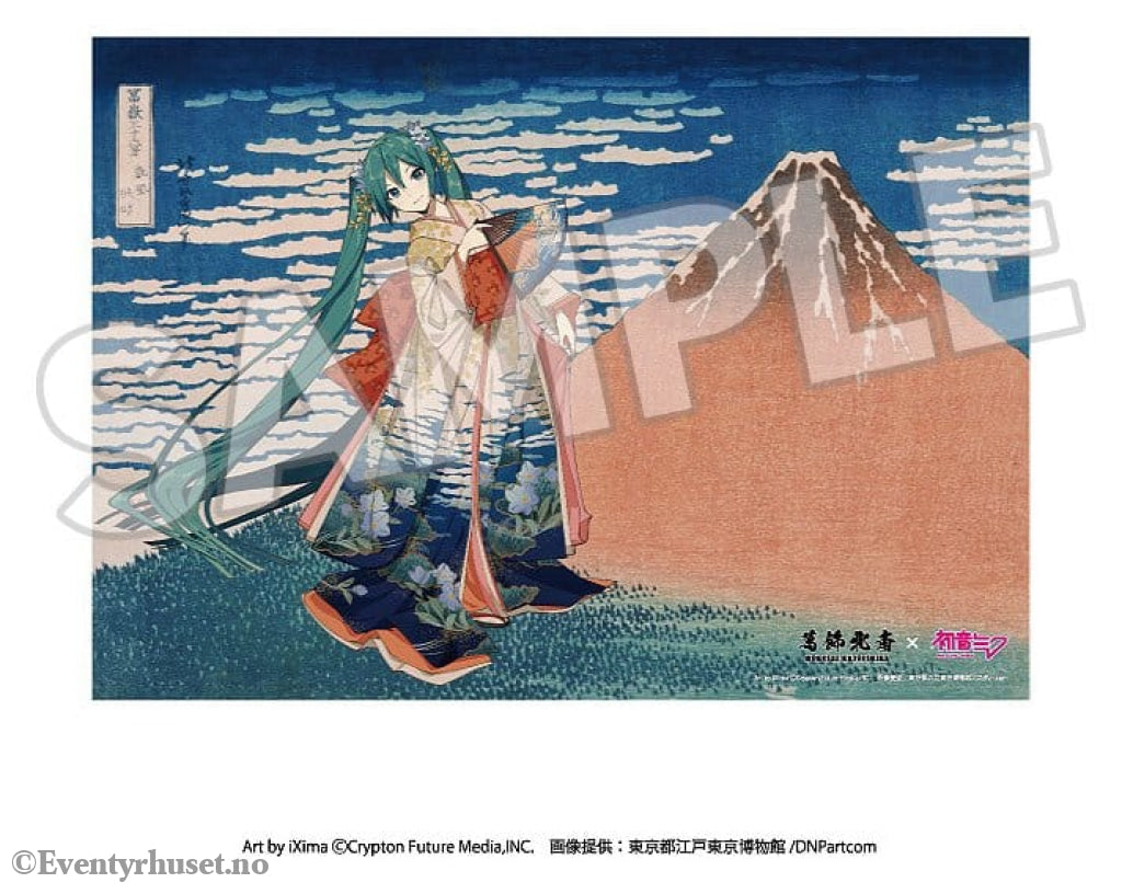 Katsushika Hokusai x Hatsune Miku Acrylic Panel Thirty-six Views of Mount Fuji Fine Wind Clear Morning 30 cm Manga &