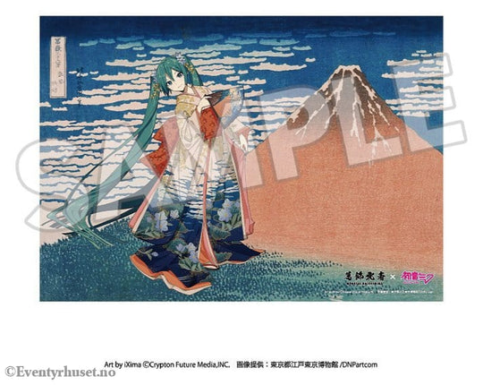 Katsushika Hokusai x Hatsune Miku Acrylic Panel Thirty-six Views of Mount Fuji Fine Wind Clear Morning 30 cm Manga &